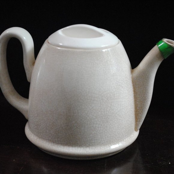 Vintage Porcelain Teapot with Felt Lined Aluminum Warmer - Picture 7 of 16